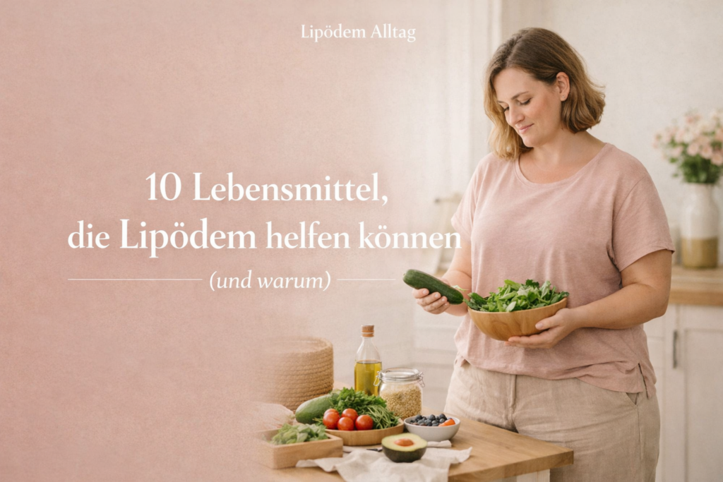 Frau bereitet gesunde Lebensmittel bei Lipödem Ernährung zu.