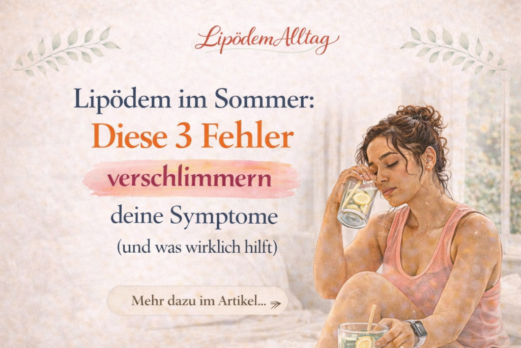 Frau sitzt im Sommer erschöpft am Fenster, typische Lipödem Symptome wie Schweregefühl und Wassereinlagerungen durch Hitze sind das Thema in diesem Artikel.